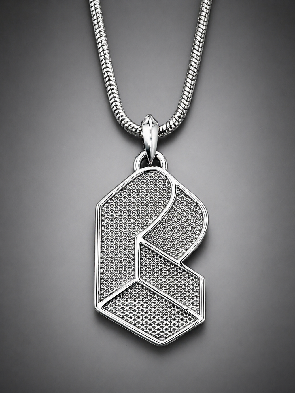 Pretty Lights 3D Logo Metal Grate Logo Sterling Silver