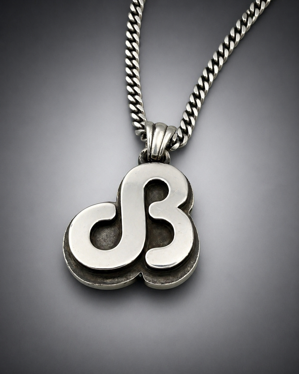 Daily Bread Logo Pendant Sterling Silver Oxidized